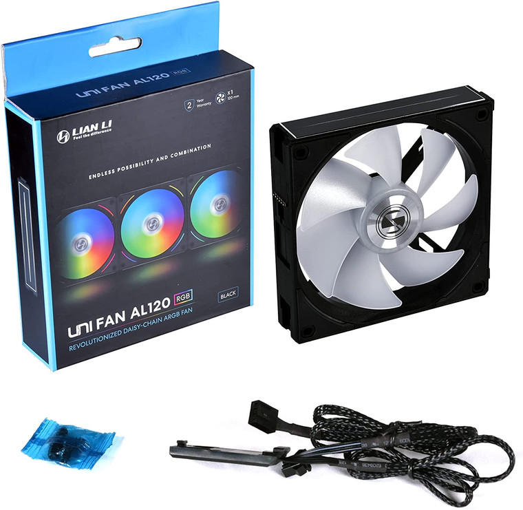 Lian Li UNI Fan AL AL120 RGB ARGB 120mm UF-AL120-1B Black Single Fan