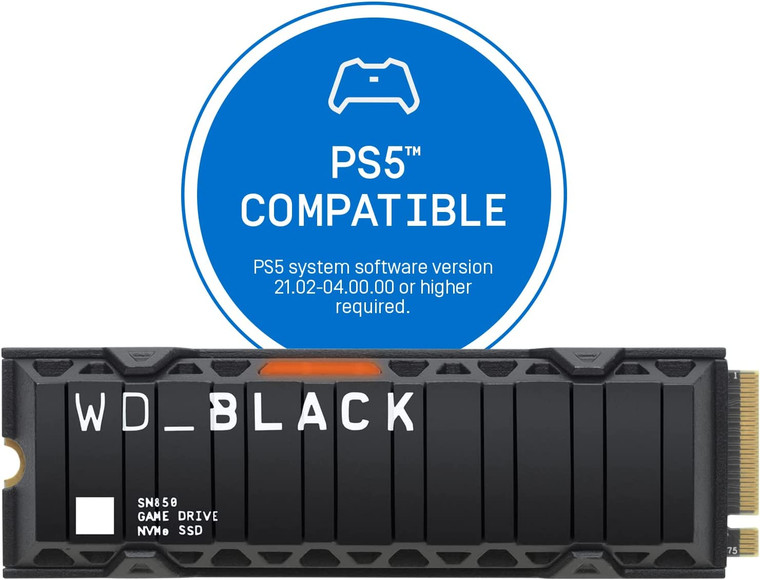 WD BLACK 500GB SN850 NVMe Internal Gaming SSD Solid State Drive with Heatsink