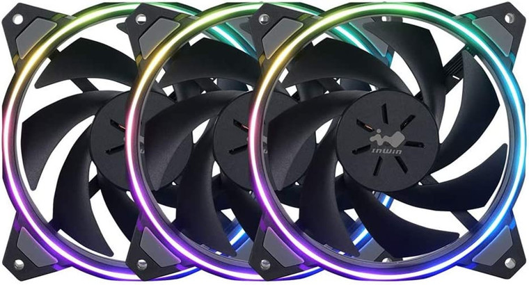 InWin Sirius Loop Addressable RGB Triple Fan Kit 120mm Cooling Computer Case Fan