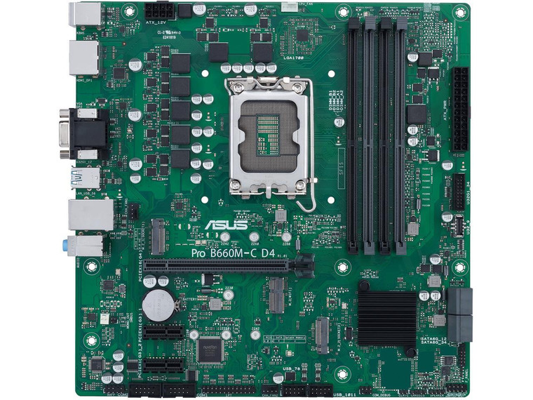 ASUS PRO B660M-C D4-CSM Intel Intel B660 LGA MicroATX M.2 Desktop Motherboard A