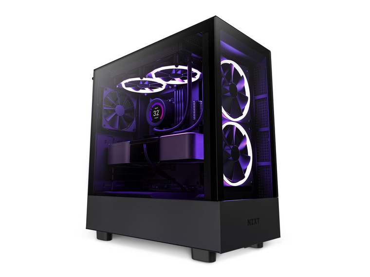 NZXT H5 Elite CC-H51EB-01 Black ATX Mid Tower Tempered Glass Computer Case