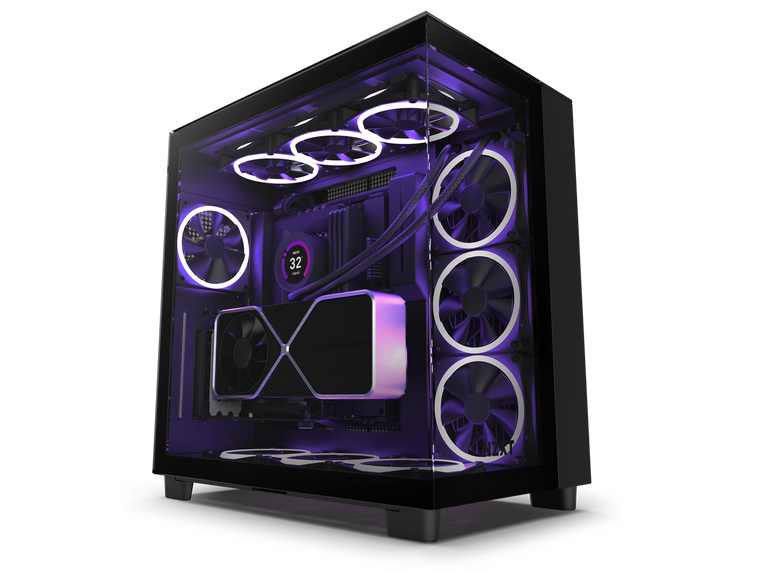 NZXT H9 Elite CM-H91EB-01 Black ATX Mid Tower Tempered Glass Computer Case