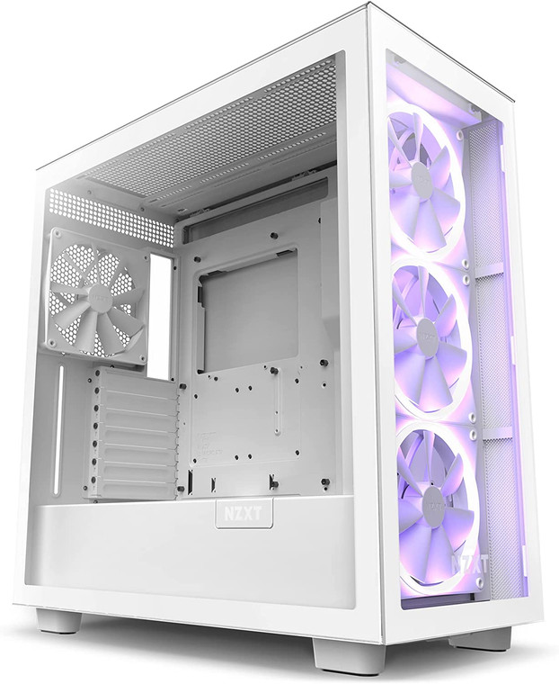 NZXT H7 Elite White ATX Mid Tower CM-H71EW-01 Desktop Computer Case NOB