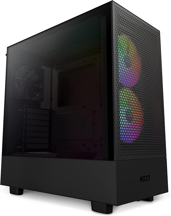NZXT H5 Flow RGB CC-H51FB-R1 Black ATX Mid Tower RGB Desktop Computer Case