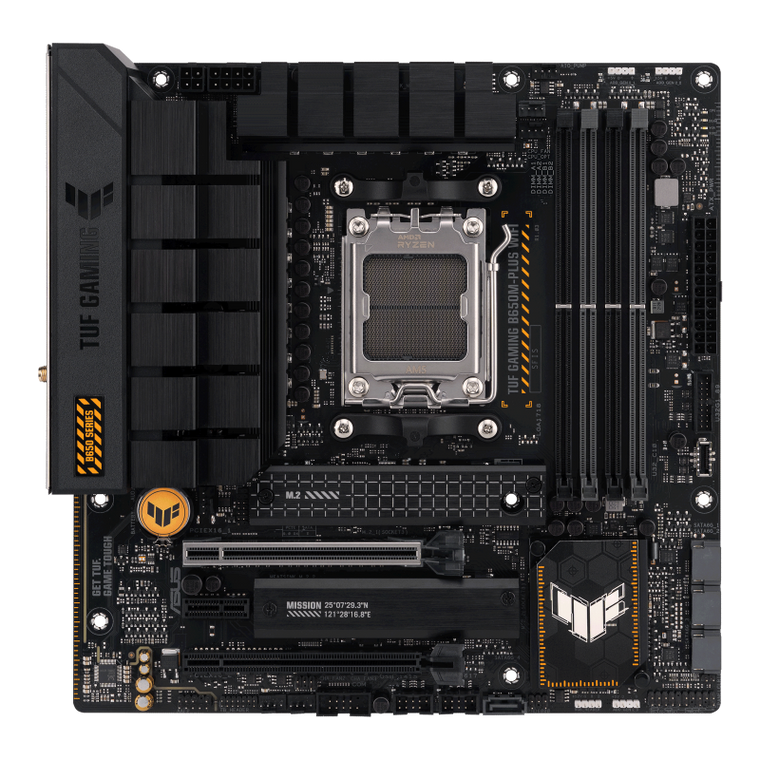 ASUS TUF GAMING B650M-PLUS WIFI AMD AM5 B650 MicroATX M.2 Desktop Motherboard A