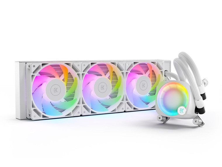 EK-Nucleus AIO CR360 Lux D-RGB White 360mm AIO Liquid Cooler