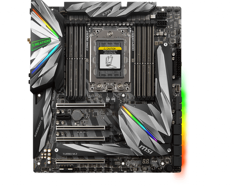 MSI MEG X399 CREATION AMD Socket X399 TR4 Extended ATX M.2 Desktop Motherboard A Reconditioned