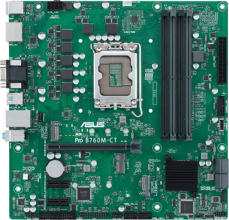 ASUS PRO B760M-CT Intel LGA 1700 B760 MicroATX M.2 Desktop Motherboard B
