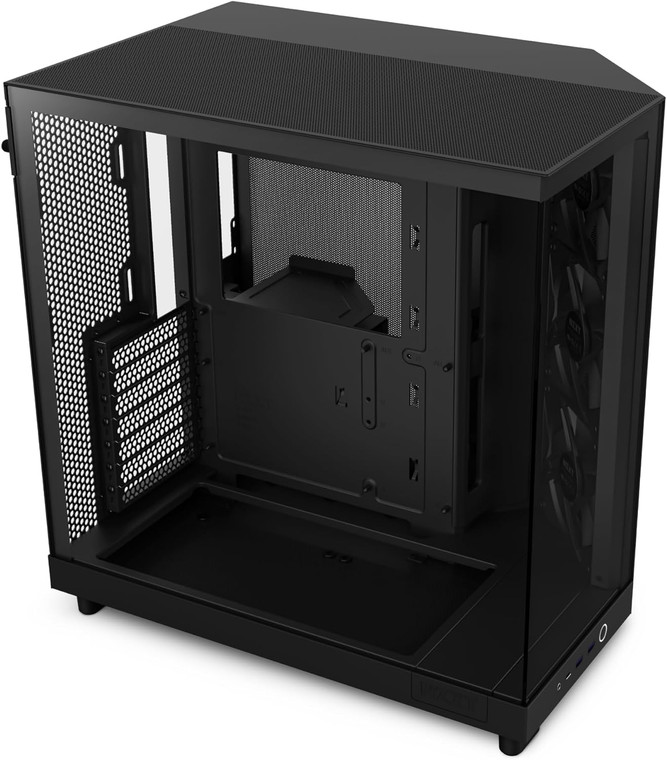 NZXT H6 Flow CC-H61FB-01 Black ATX Mid Tower Desktop Computer Case