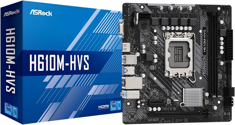 ASRock H610M-HVS Intel LGA 1700 H610 MicroATX Desktop Motherboard