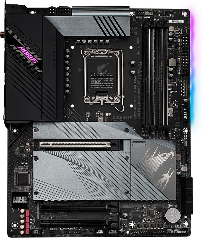 Gigabyte Z690 AORUS ELITE AX DDR4 Intel LGA 1700 Z690 ATX Desktop Motherboard A