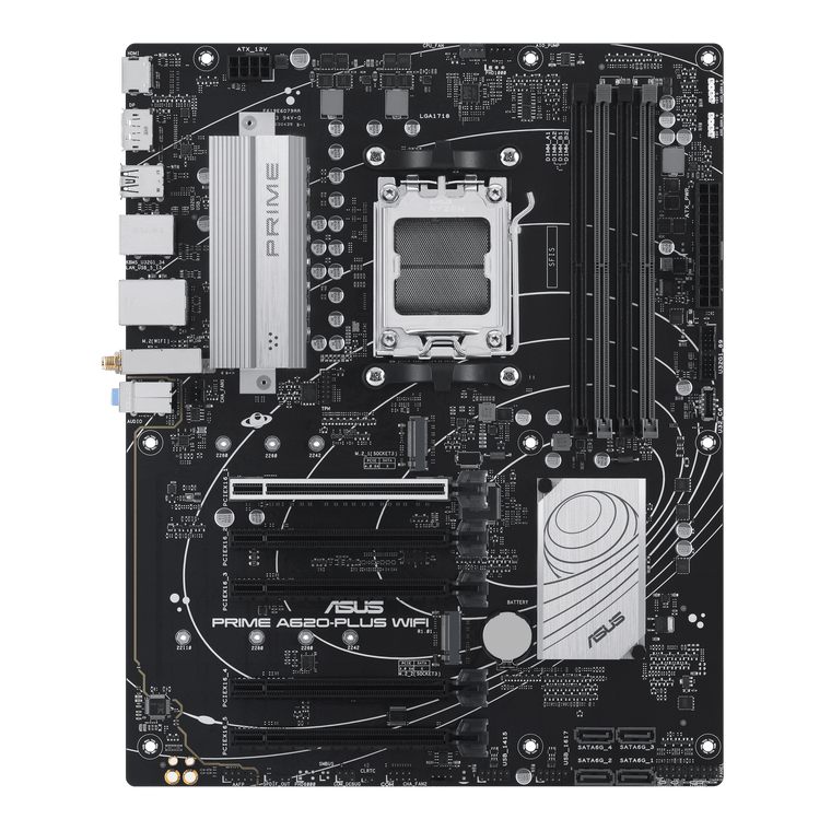 ASUS PRIME A620-PLUS WIFI6 AMD AM5 DDR5 ATX Desktop Motherboard