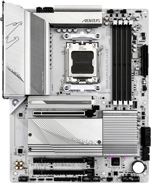 Gigabyte B650 AORUS ELITE AX ICE AMD AM5 DDR5 Desktop Motherboard