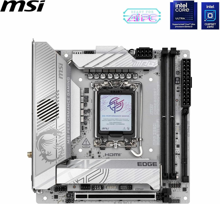 MPG Z890I EDGE TI WIFI Intel LGA 1851 DDR5 Mini-ITX Desktop Motherboard