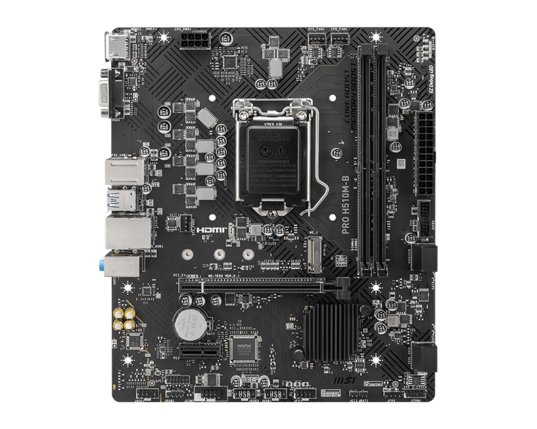MSI PRO H510M-B Intel LGA 1200 DDR4 Mirco-ATX Desktop Motherboard