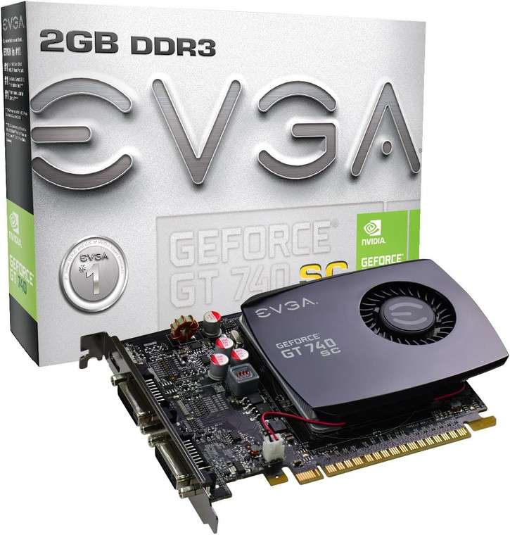 EVGA GeForce GT 740 Superclocked 02G-P4-2742-KR 2GB DDR3 Video Graphic Card
