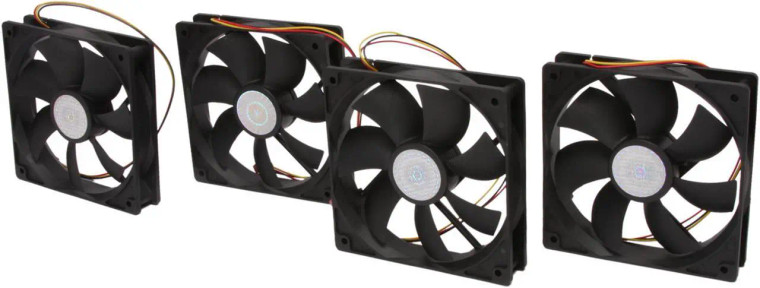 Cooler Master Silent Fan 120mm SI2 R4-S2S-124K-GP Silent Case Fan (4-Pack)