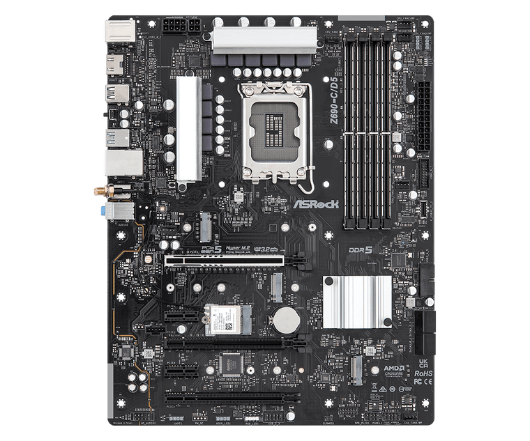 ASRock Z690-C-D5 Intel LGA 1700 DDR5 ATX Desktop Motherboard