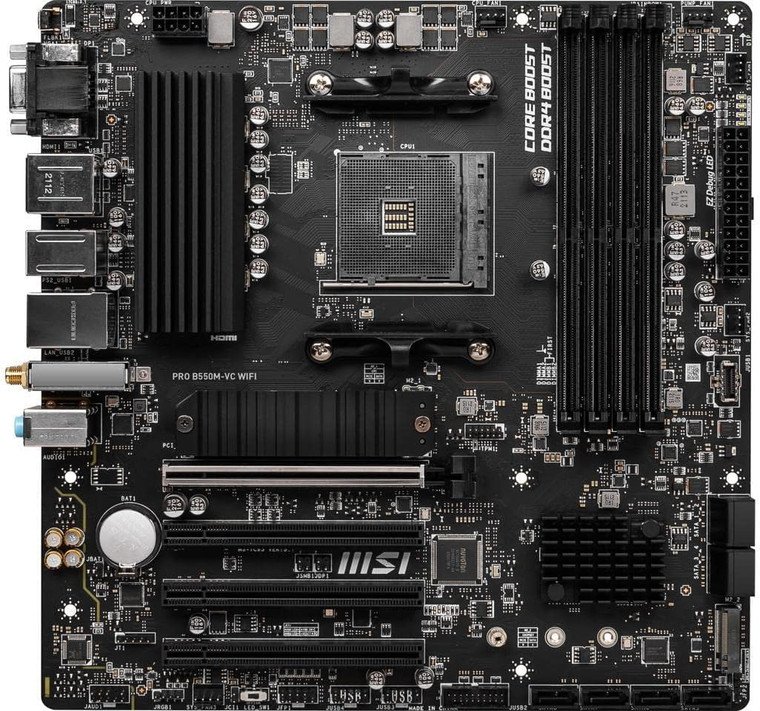 MSI Pro B550M-VC WIFI MicroATX AMD AM4 DDR4 Desktop Motherboard