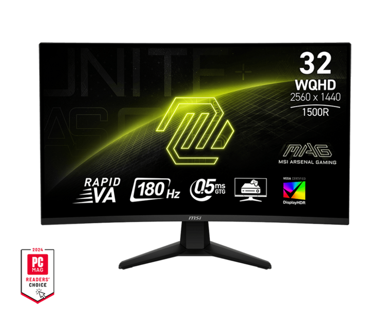 MSI MAG 32CQ6FCT VA 32\" 2560 x 1440 180Hz .5ms Gaming Monitor
