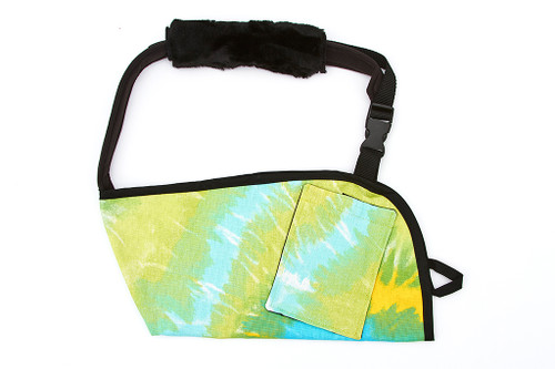 SeaBreeze Tie Dye with standard Black Trim , OPTIONAL Pocket and OPTIONAL Comfort Strap.  