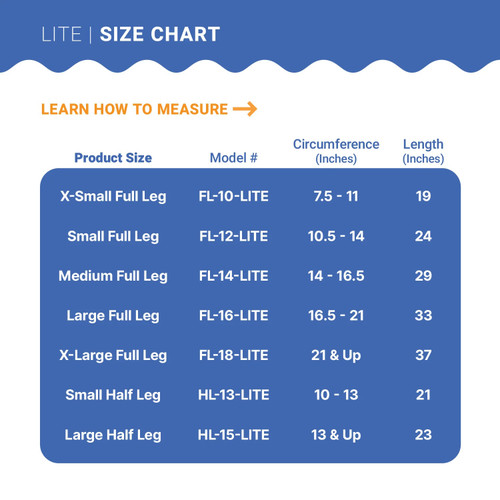 Waterproof sleeve chart helps you choose the correct snug fit based on your arm or leg circumference. Waterproof sleeve chart helps you choose the correct snug fit based on your arm or leg circumference.