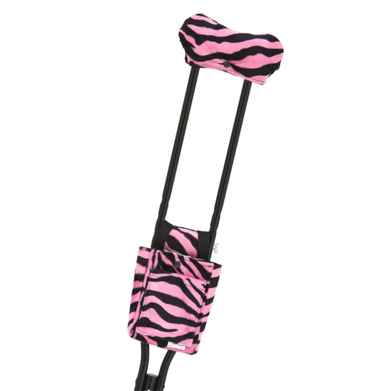 Print Crutchwear - Zebra Girl (Faux Fur) | Print Accessories for Crutches