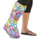 One of our best selling designs, Peace of Fun is shown here on a High Top orthotic walking boot.