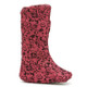 Tres Chic in a High Top Bootz!  Beautiful black filigree scrolls on a rose red background with a hint of gold.  Very Tres Chic!