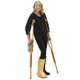 Bootz! in 24 Karat Gold paired with our Jet Black Cuffz! and Antique Gold designer color crutches.