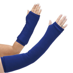 Our long and short arm cast cover in classic navy blue.  This color goes well with jeans as well as most office and professional attire.