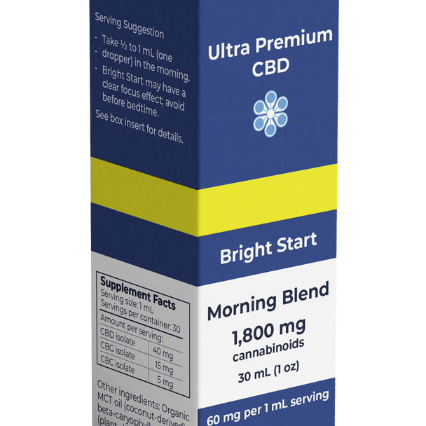 Ultra Premium CBD Daily Dose Bright Start product box