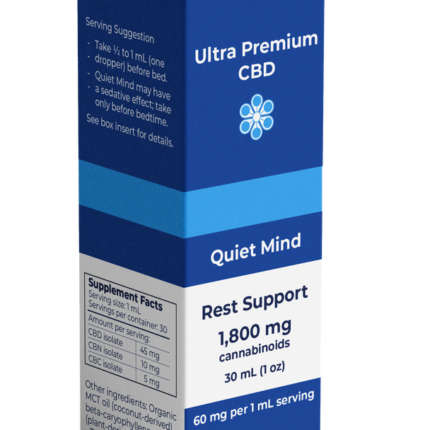 Ultra Premium CBD Daily Dose Quiet Mind product box