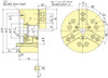 Kitagawa 8 3 Jaw Large Thru Hole Power Chuck B208