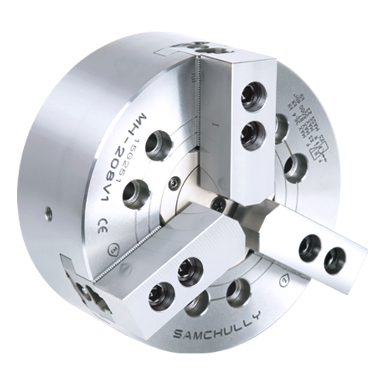 Samchully 12" 3 Jaw Mega Bore Power Chuck Plain Back Mount MH212