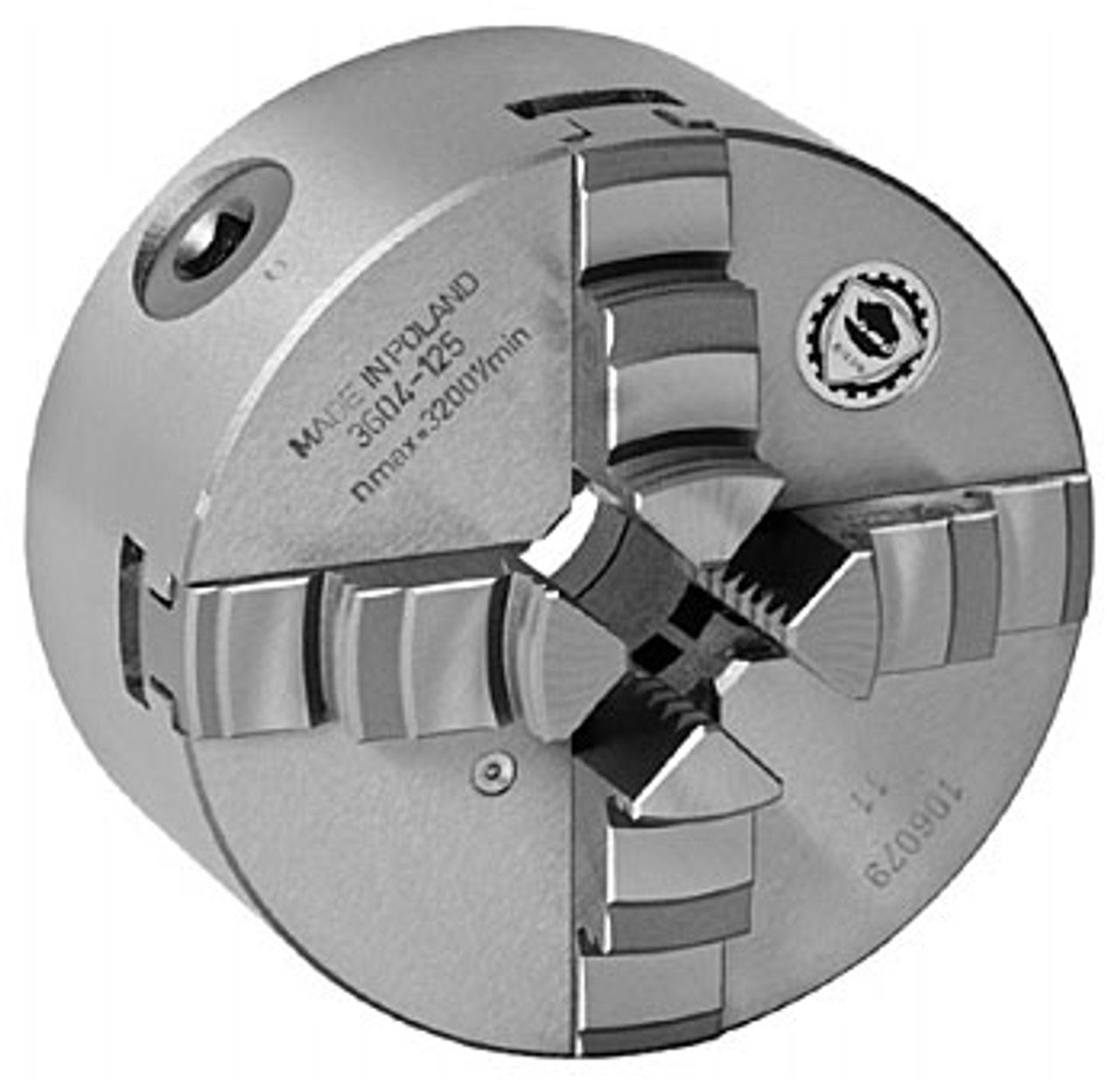 Bison 8 4 Jaw Self Centering Manual Chuck Plain Back 7 845 0800