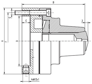 Bison 5 5C Universal Collet Chuck Plain Back Mount 7-862-0501 Bison 5 5C Universal Collet Chuck Plain Back Mount 7-862-0501