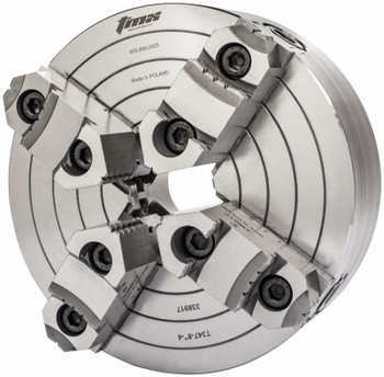 TMX 8" 4 Jaw Independent Manual Chuck Plain Back Front Mount 3-855-0800P TMX 8" 4 Jaw Independent Manual Chuck Plain Back Front Mount 3-855-0800P
