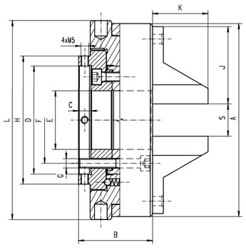 Bison 5 6 Jaw Self Centering Manual Chuck Plain Back 7-869-0500 Bison 5 6 Jaw Self Centering Manual Chuck Plain Back 7-869-0500
