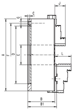 Bison 3 3 Jaw Self Centering Manual Chuck Plain Back 7-810-0300 Bison 3 3 Jaw Self Centering Manual Chuck Plain Back 7-810-0300