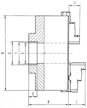 Bison 10 3 Jaw Self Centering Manual Chuck 2-14 - 8 Thread Mount 7-805-1053 Bison 10 3 Jaw Self Centering Manual Chuck 2-14 - 8 Thread Mount 7-805-1053