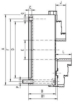 Bison 10 3 Jaw Self Centering Manual Chuck Plain Back Front Mount 7-812-1000 Bison 10 3 Jaw Self Centering Manual Chuck Plain Back Front Mount 7-812-1000