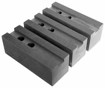 1.5mm x 60° Soft Top Jaws for 6 Power Chuck, Flat, Steel, PK3, KT 6100F