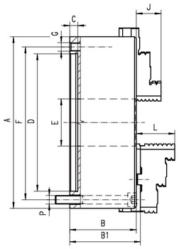 Bison 10 3 Jaw Self Centering Manual Chuck Plain Back Front Mount 7-811-1000 Bison 10 3 Jaw Self Centering Manual Chuck Plain Back Front Mount 7-811-1000