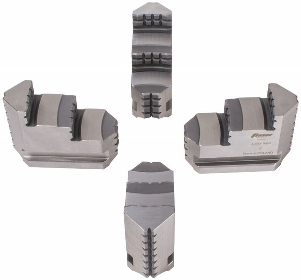 TMX Hard Master Jaws for 8 4 Jaw Independent Chucks, 4pc, Reversible, 3-890-108P