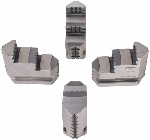 TMX Hard Master Jaws for 10 4 Jaw Independent Chucks, 4pc, Reversible, 3-890-110P