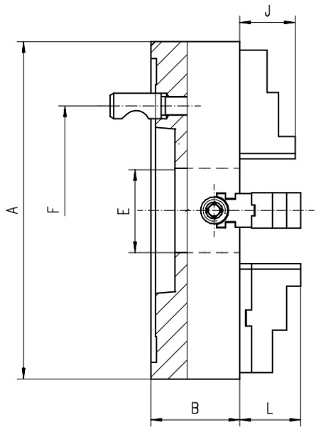Bison 8 4 Jaw Independent Manual Chuck D1-3 Mount 7-853-0833
