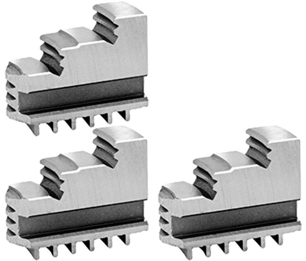 Bison Hard Solid OD Master Jaws for 6 Scroll Chuck, 3pc, 7-880-306