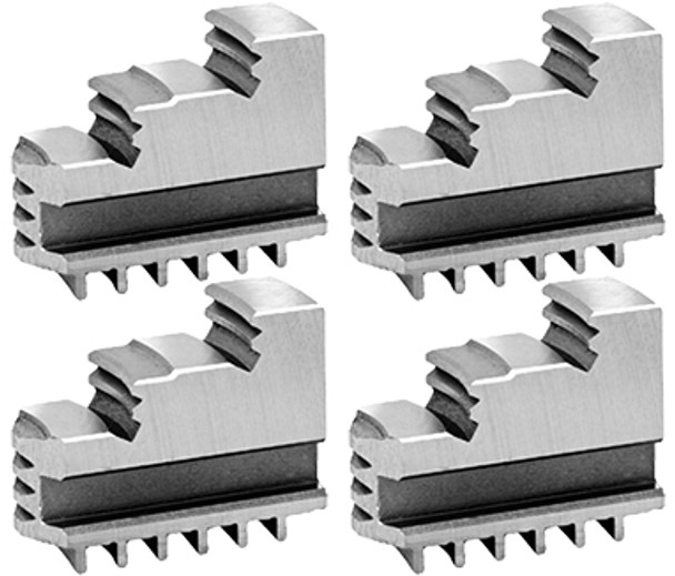 Bison Hard Solid OD Master Jaws for 8 Scroll Chuck, 4pc, 7-880-408
