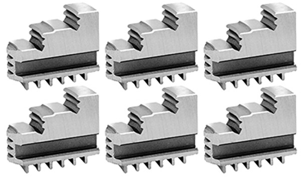 Bison Hard Solid OD Master Jaws for 16 Scroll Chuck, 6pc, 7-880-616